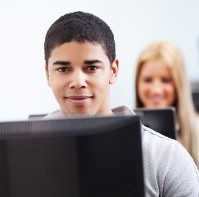 Students Sitting at Computers - Course Design