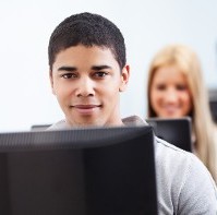 Students Sitting at Computers - Course Design Students Sitting at Computers - Course Design